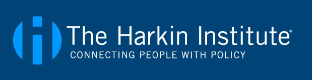Blue logo for Harkin Institute